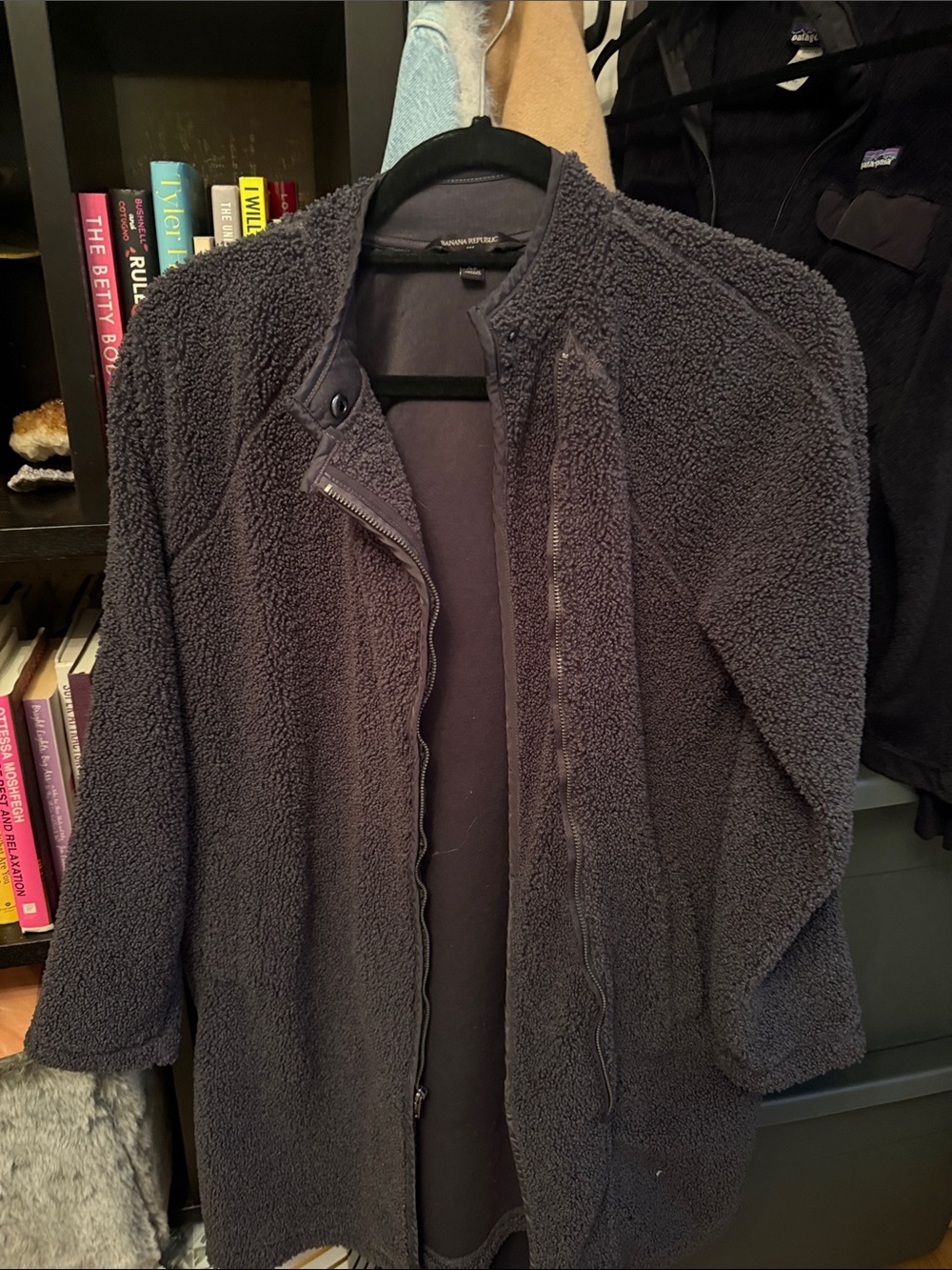 Banana Republic Women’s Dark Gray Teddy Jacket
